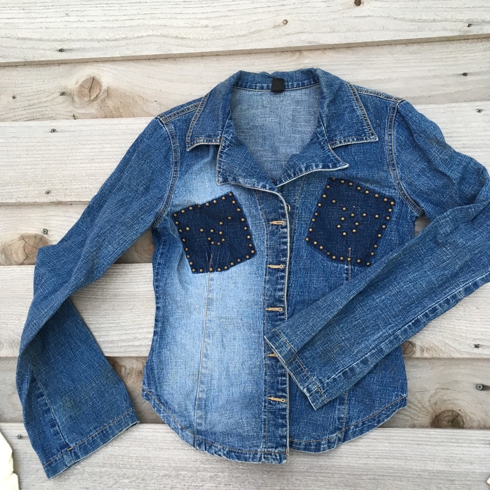 Fitted Denim Button Down Shirt